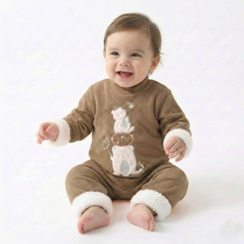 Cloud Fashion Brown Baby Salopette - Image 1
